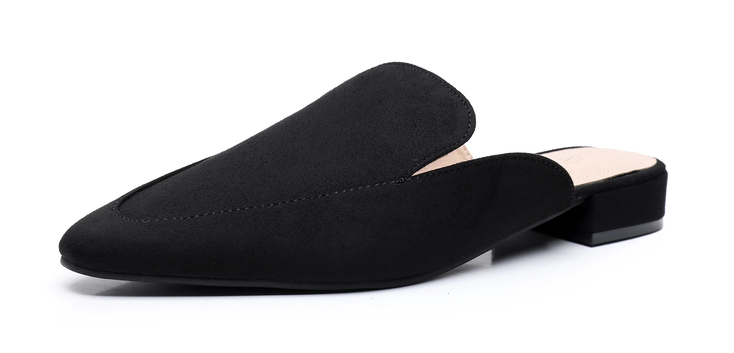 Apakowa Mules for Women Flats Comfortable Slip on Women Mules Pointed Toe Backless Loafers Shoes | Walmart (US)