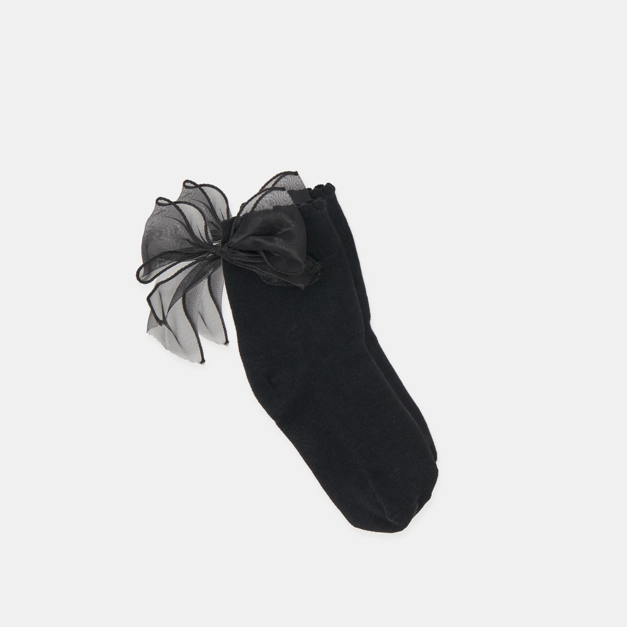 BOW CREW SOCKS BLACK | DolceVita.com