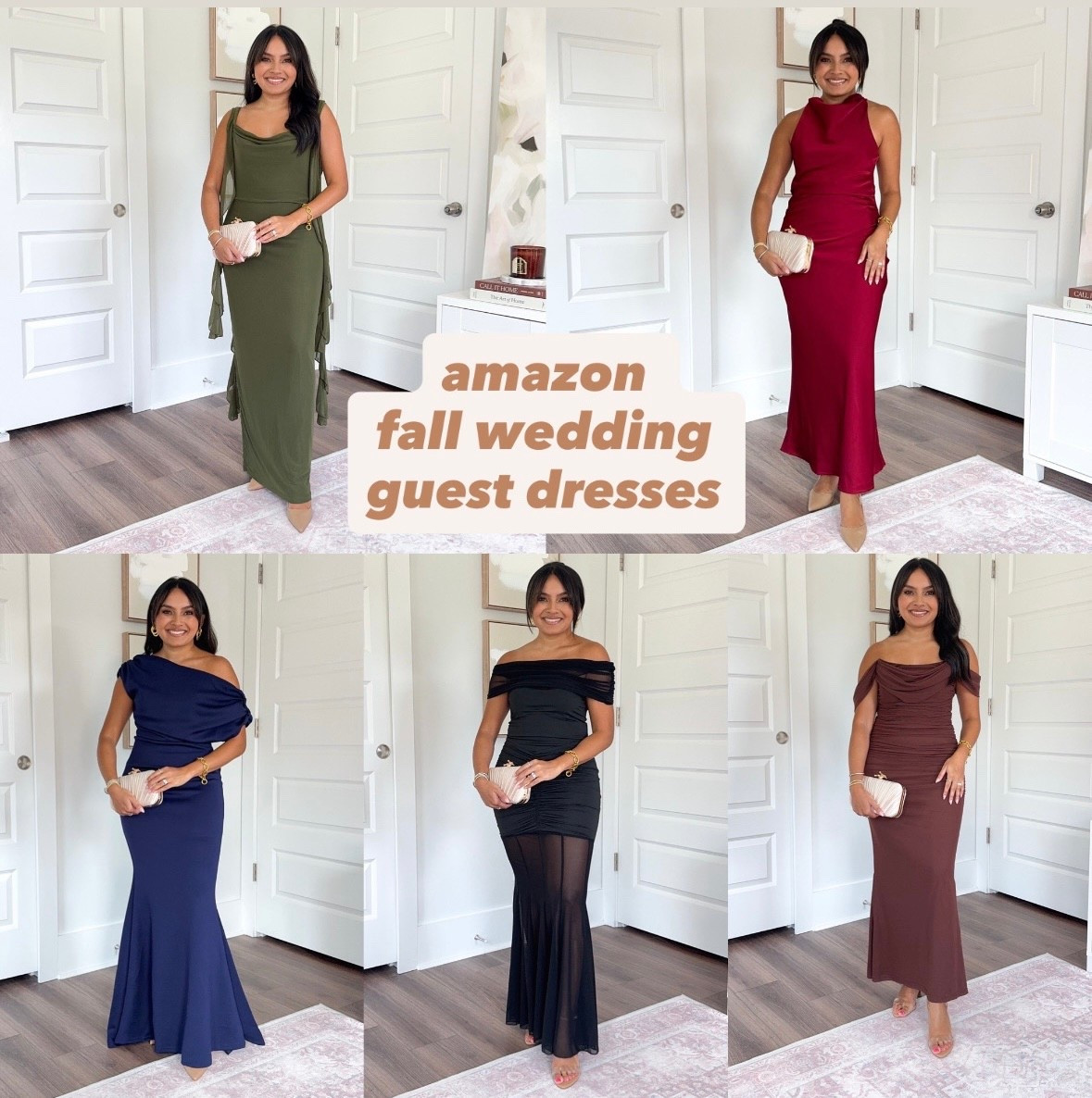 Amazon Fall Wedding Guest Dresses
For reference: I’m 5’0, 32b bra size, and 2/26 in bottoms, pear shaped. 
*Everything I share is unaltered! TTS means true to size.

Dark Green dress size small TTS
Heels size 5 TTS

Burgundy dress size xs TTS
Heels size 5 TTS

Navy blue dress size small - a little long on me with heels
Heels size 5 TTS

Black dress size small TTS
Heels size 5 TTS

Brown dress size xs TTS
Heels size 5 TTS


Wedding guest
Amazon dress
Petite formal
Gowns
Black Tie
Cocktail
Formal dress
Affordable wedding guest dress
Autumn wedding 
Petite friendly
autumn
Rachel Miranda Blog
Honeysweetpetite
Honey Sweet Petite


#LTKWedding #LTKFindsUnder50 #LTKPetite