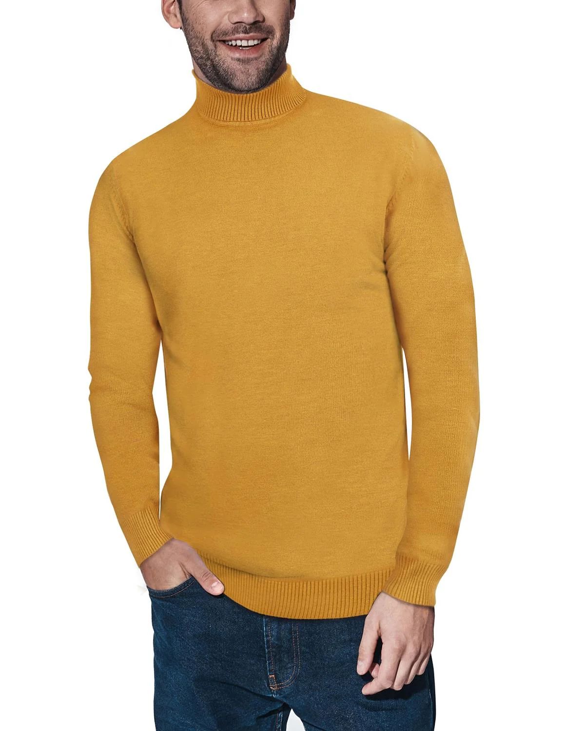 XRAY Men's Turtleneck Sweater in Mustard Large Lord & Taylor | Lord & Taylor
