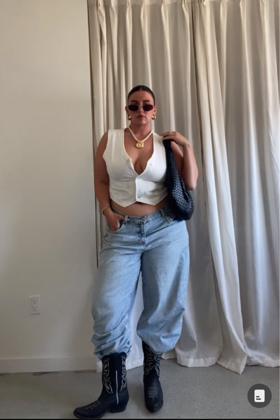 my fav baggy jeans that are tall girl friendly! vest is amazon, necklace is from marshalls 

#LTKmidsize #LTKFestival #LTKplussize