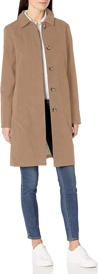 Amazon Essentials Women's Water-Resistant Collar Coat | Amazon (US)
