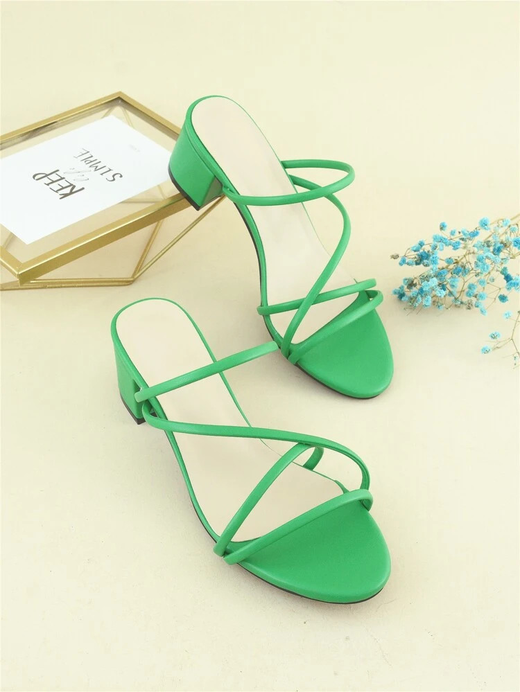 Chunky Heeled Mule Sandals | SHEIN