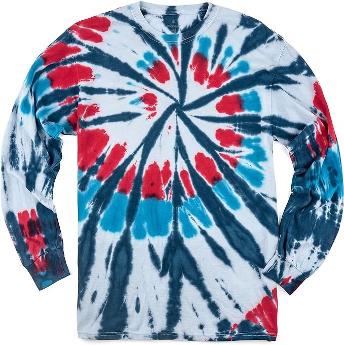 Magic River Long Sleeve Handcrafted Tie Dye T Shirts - 6 Adult Sizes - 5 Color Patterns | Amazon (US)