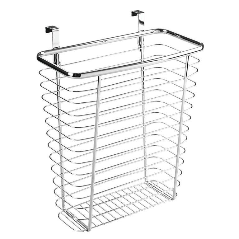 iDesign Axis Steel Over the Cabinet Storage Basket Organizer, Waste Basket, for Aluminum Foil, Sa... | Walmart (US)