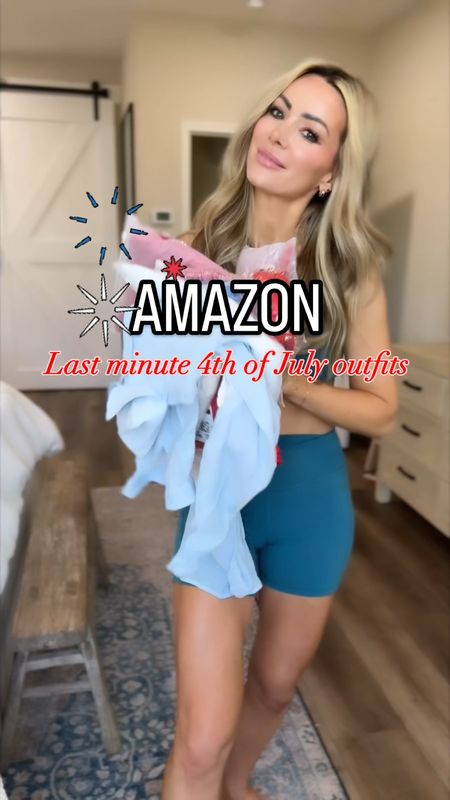 Amazon 4th of July outfits! Here are some great 4th of July outfits that should come in time!! These are all very lightweight and perfect for a hot summer day! Can be styled in so many different ways! Try on haul in stories!
#Itkfindsunder100 #Itkfindsunder50 #ltkstyletip #amazon
#amazonoutfit #grwm #grwmreel #haul #momstyle
#amazonstyle 
Amazon fashion 

#LTKVideo #LTKSaleAlert #LTKFindsUnder50