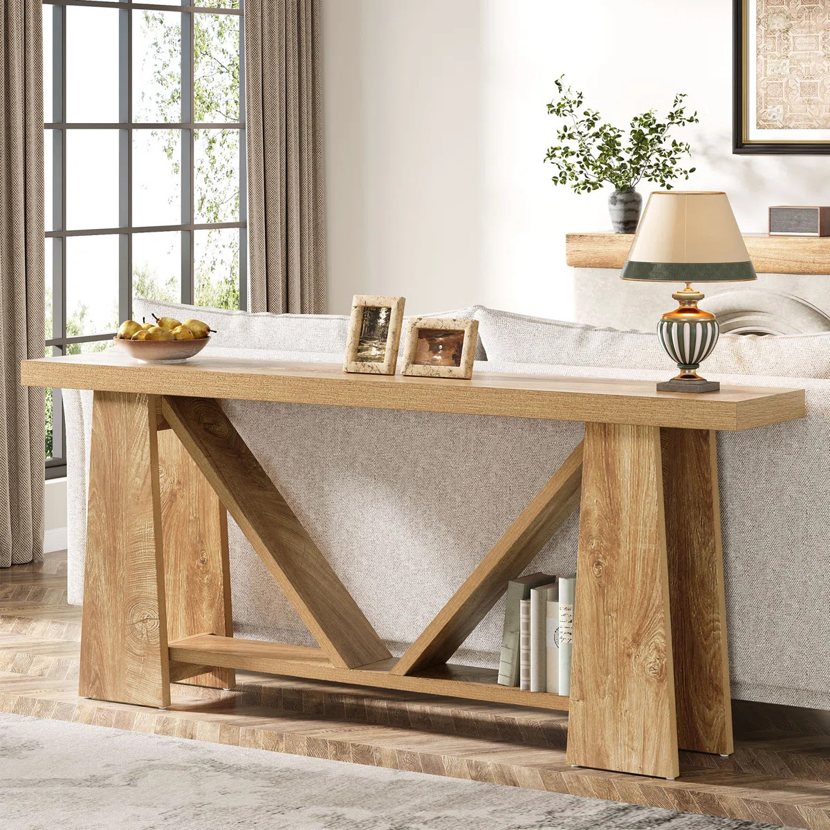 Millwood Pines 70.9" Extra Long Console Table, Farmhouse Entryway Table & Reviews | Wayfair | Wayfair North America