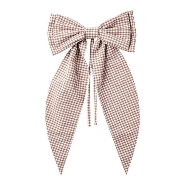 Cinnamon Gingham Check Oversized Bow
                  
 {"averageRating":"0","reviewCount":0} | Cailini Coastal