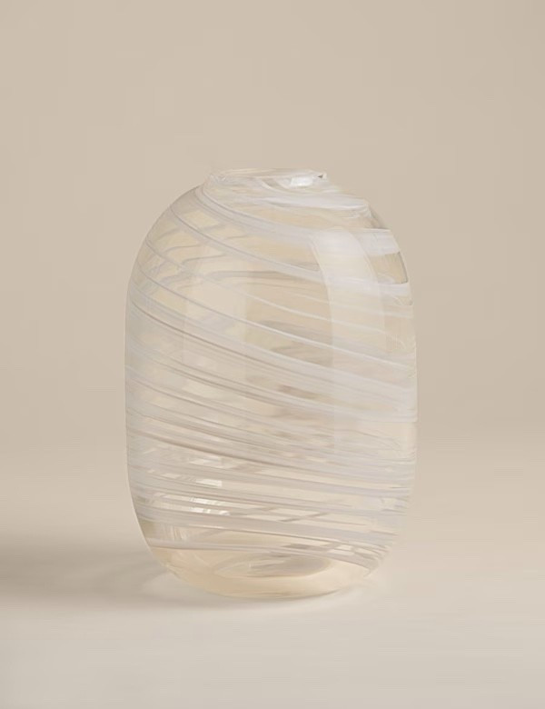 Love this elegant swirl oval vase in hand-blown glass - comes in cream and purple too 🤍 

#LTKspring #LTKhome #LTKuk