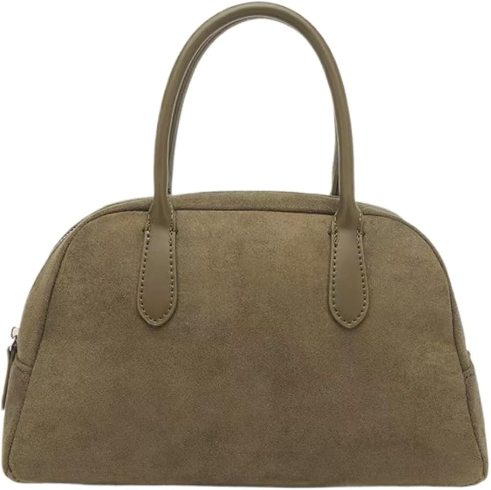 Vintage Suede Handbag for Women Faux Leather Tote Handbag Retro Top Handle Satchel Purses Fall Wi... | Amazon (US)