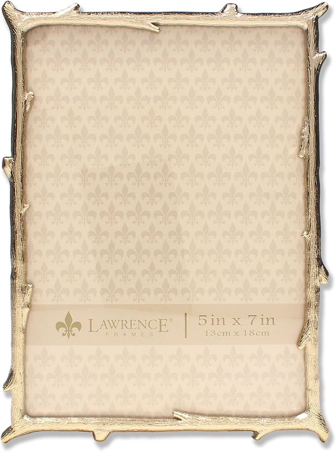 Lawrence Frames 712557 5x7 Gold Metal Natural Branch Design Picture Frame | Amazon (US)