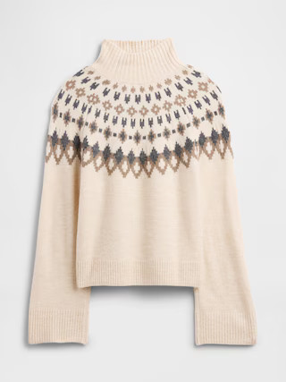 Relaxed Fair Isle Mockneck Sweater | Gap Factory