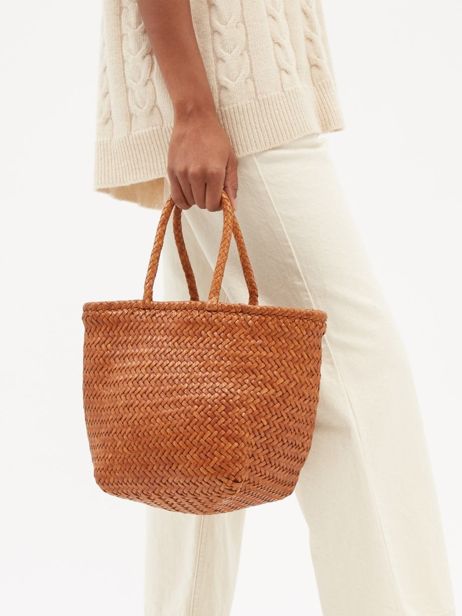 Grace small woven-leather basket bag | Dragon Diffusion | Matches (US)