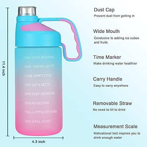 EAILGORL Water Bottles with Motivational Time Marker & Straw Leakproof BPA Free Reusble Flip Top Wat | Amazon (US)