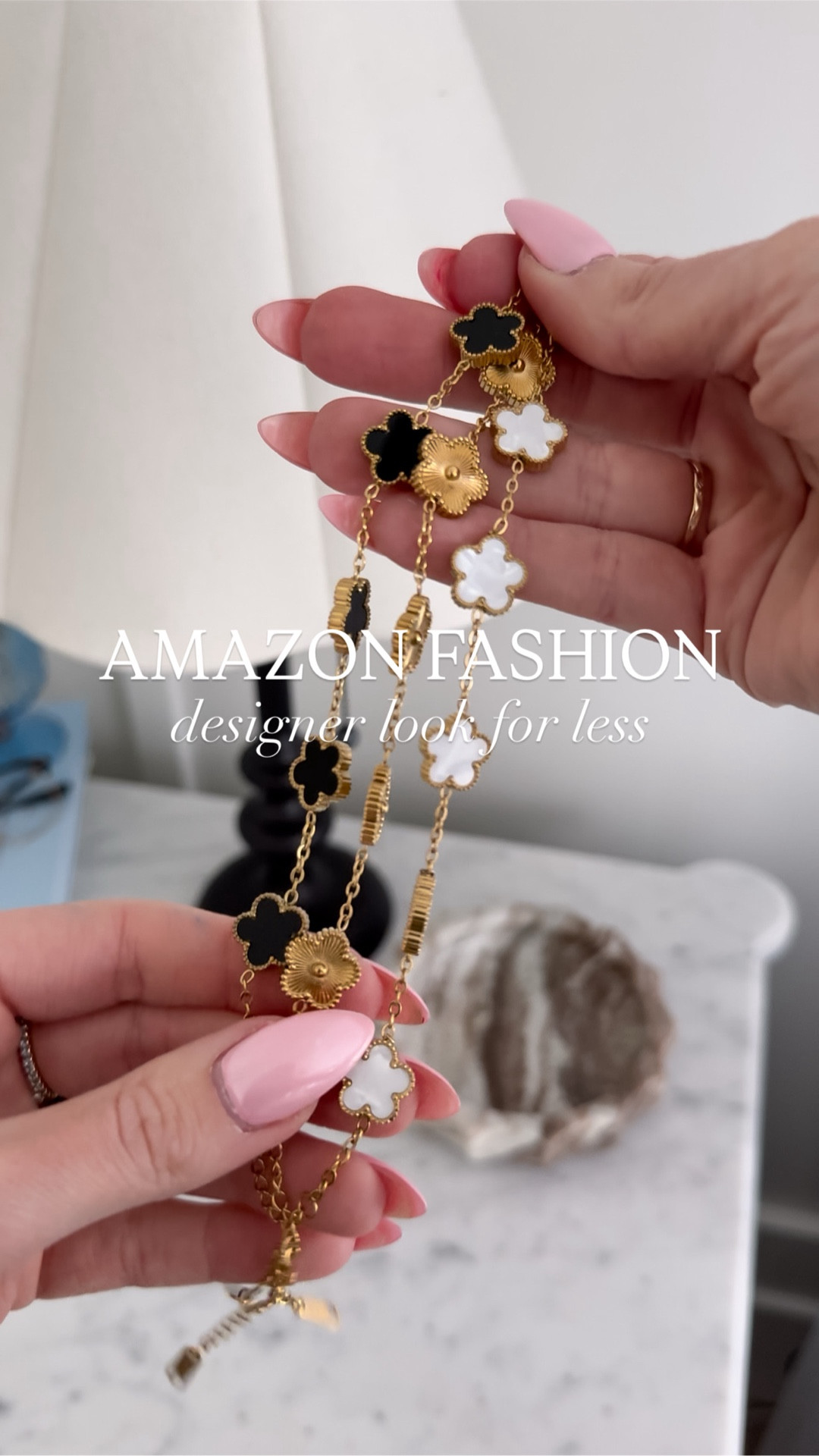 These designer look for less bracelets from Amazon are absolutely stunning and a classic look with any outfit! 🖤🤍

#amazonfashion #thesistershoppers #asmr #lookforless #fashionjewelry

#LTKBeauty #LTKselfcare #LTKHome