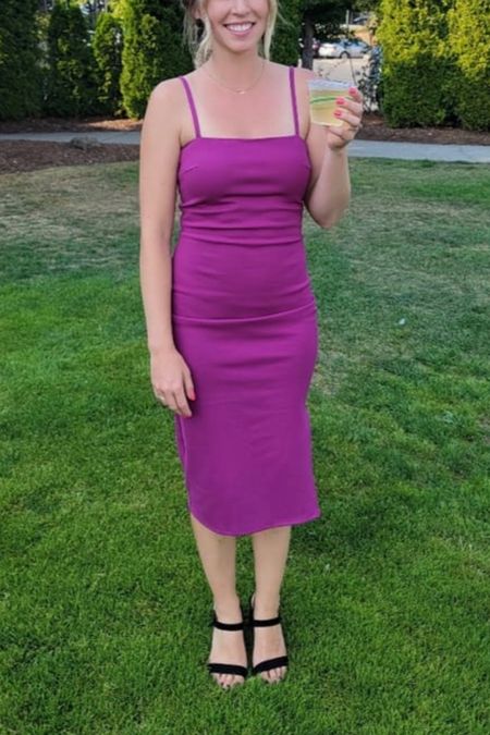 This purple cocktail dress is perfect for spring and summer! Also a great casual wedding guest dress!

#LTKU #LTKunder50 #LTKwedding