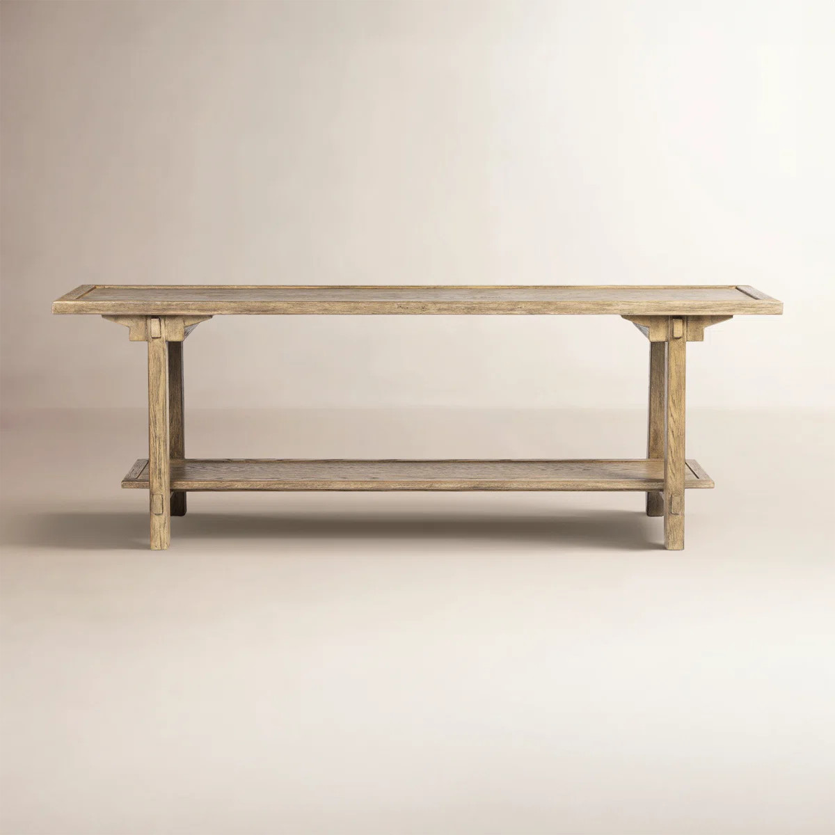 Four Hands Trinity Console Table-Distressed Light Oak & Reviews | Perigold | Perigold