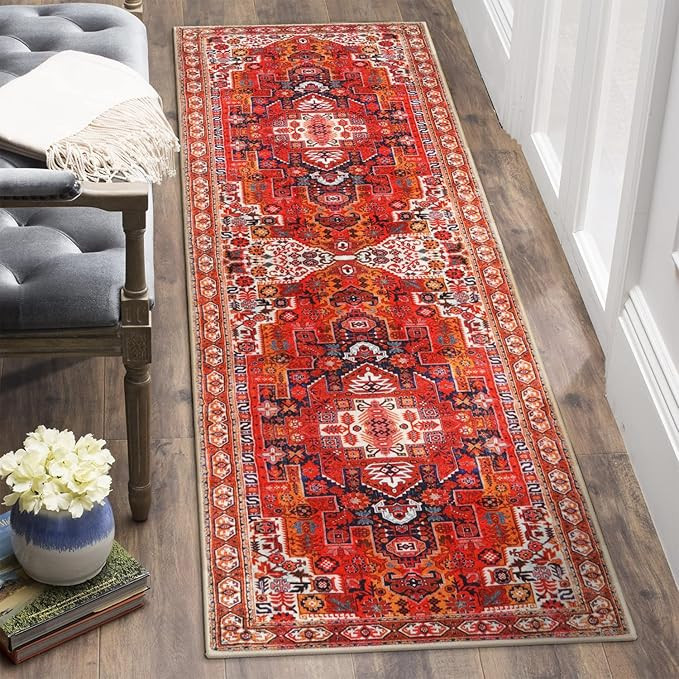Seavish Hallway Runner Rugs with Rubber Backing 2x6 Oriental Kitchen Runner Rugs Non Skid Washabl... | Amazon (US)
