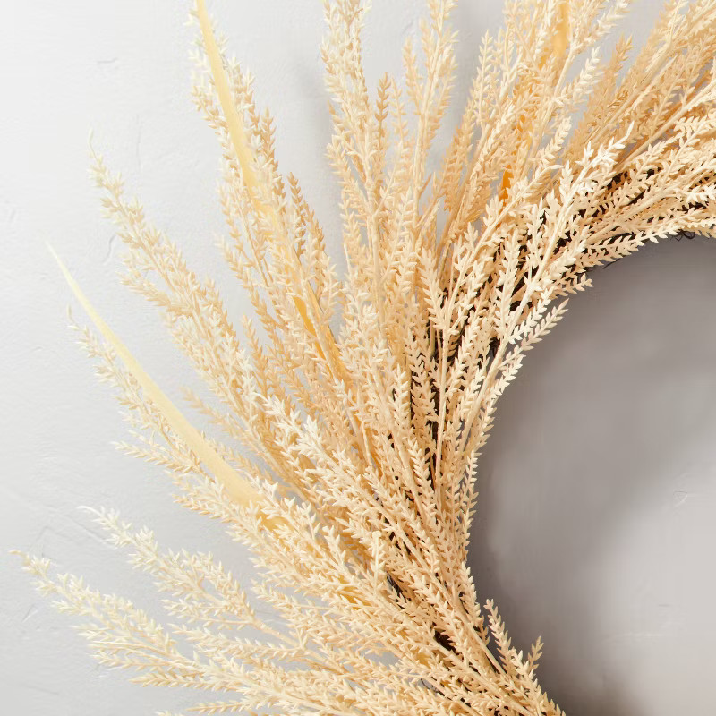 24" Faux Bleached Wheat Wreath - Hearth & Hand™ with Magnolia | Target