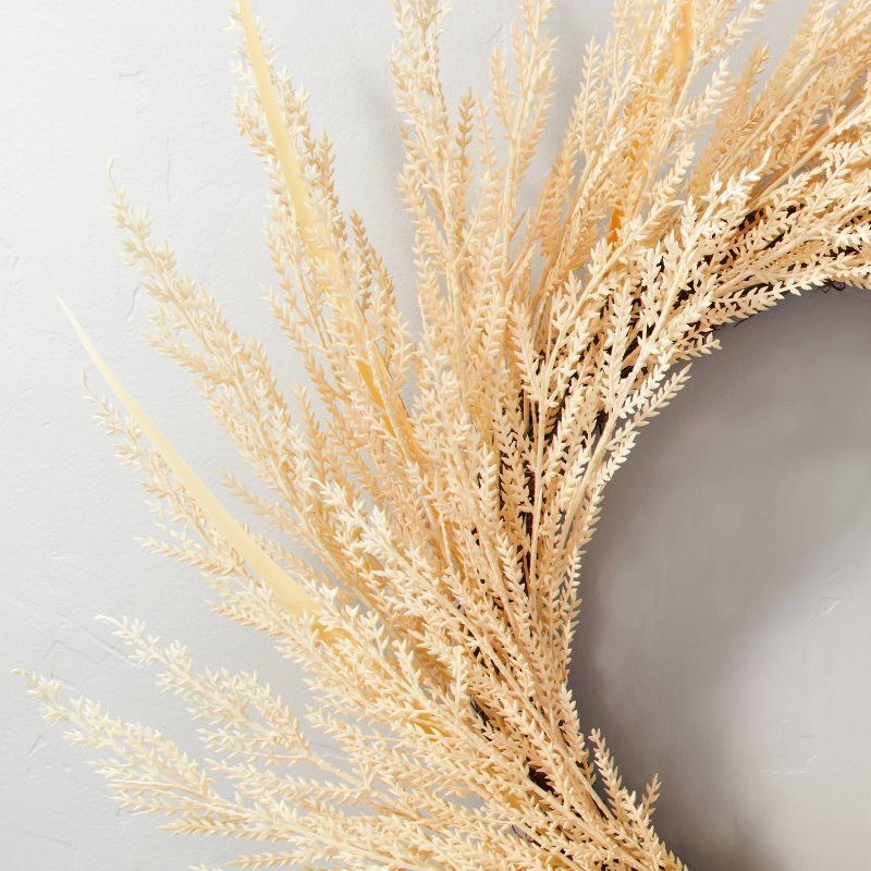 24&#34; Faux Bleached Wheat Wreath - Hearth &#38; Hand&#8482; with Magnolia | Target