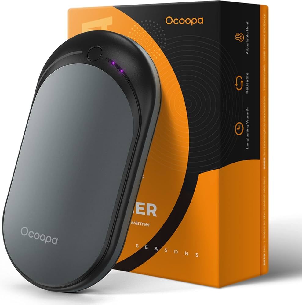 OCOOPA Hand Warmer Rechargeable, Single/Double Side Heating, 5 Levels up to 10hrs Heat, 5200mAh E... | Amazon (US)
