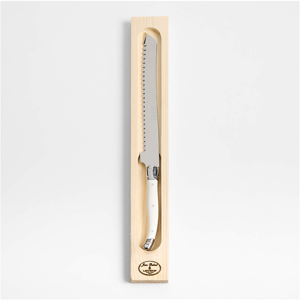 Jean Dubost Laguiole White Bread Knife + Reviews | Crate & Barrel | Crate & Barrel
