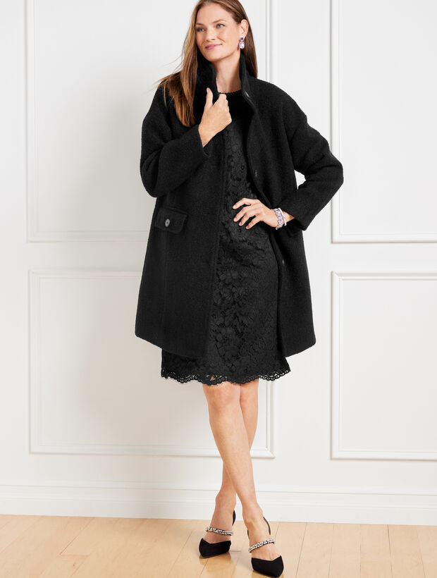 Bouclé Mockneck Coat | Talbots