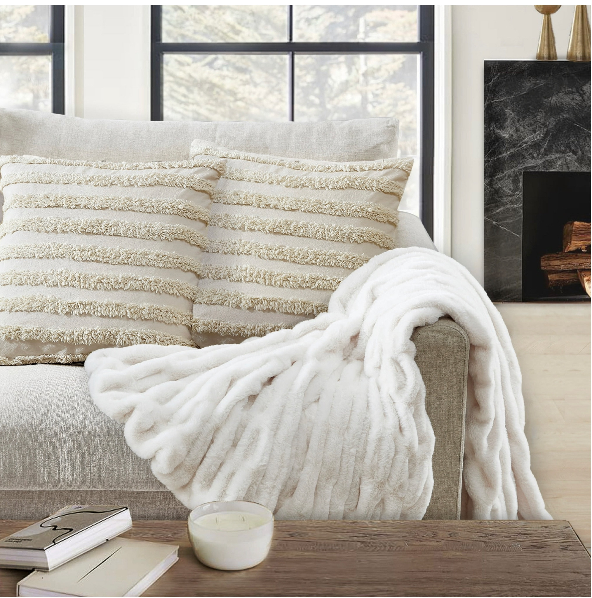 Walmart ruched faux fur blanket. 

#LTKhome #LTKSeasonal #LTKHoliday