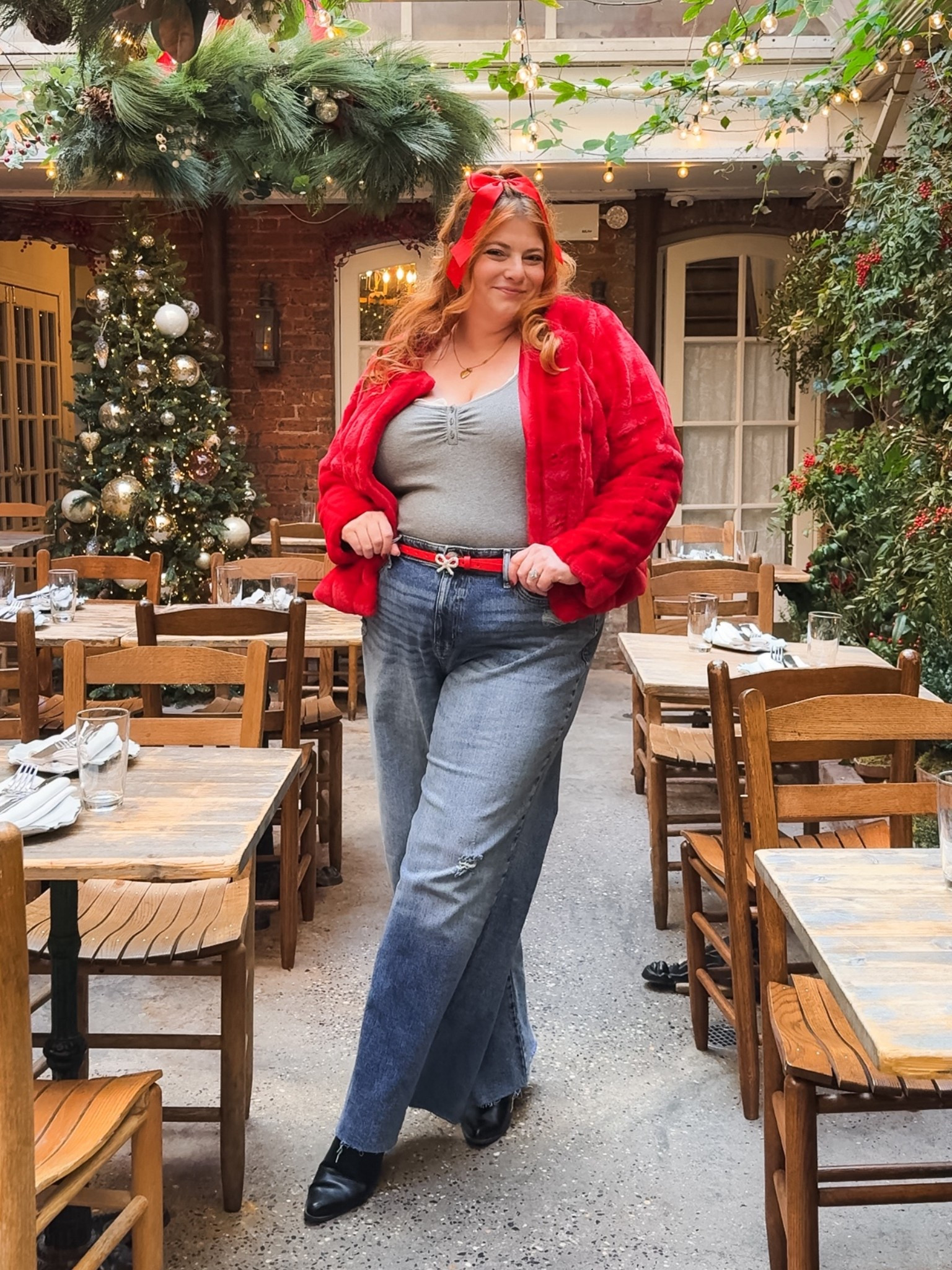 Cozy & festive outfit from Torrid! I’m wearing a size 2 in the top and jacket and 18 tall in the jeans! 

#LTKSaleAlert #LTKPlusSize #LTKHoliday