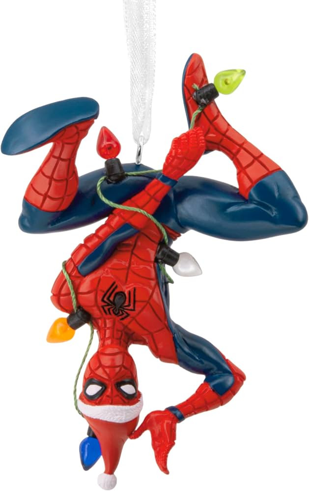 Hallmark Marvel Spider-Man Hanging from Lights Christmas Ornament, Gifts for Marvel Fans | Amazon (US)