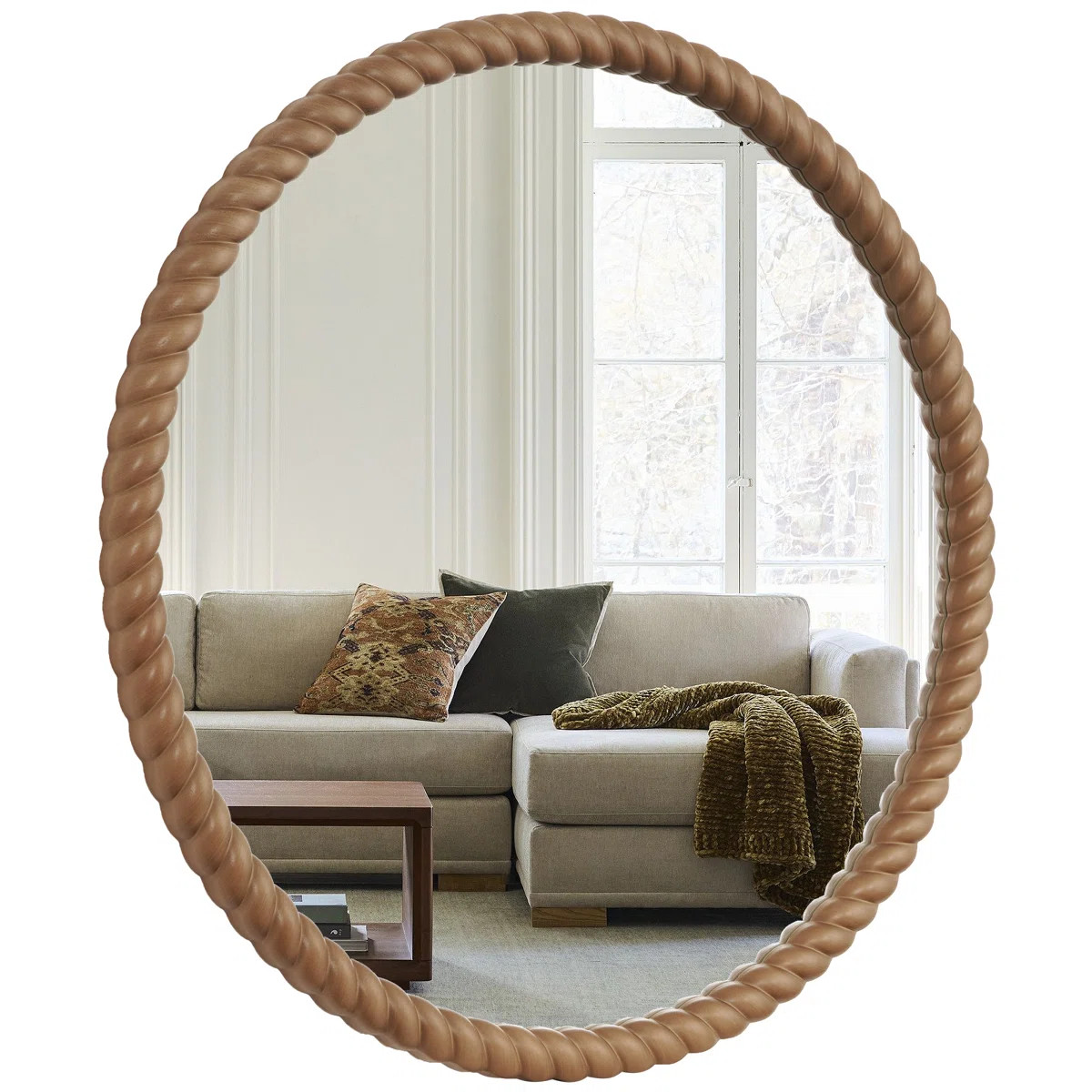 Round Rope Frame Decorative Mirror 30in | Wayfair North America