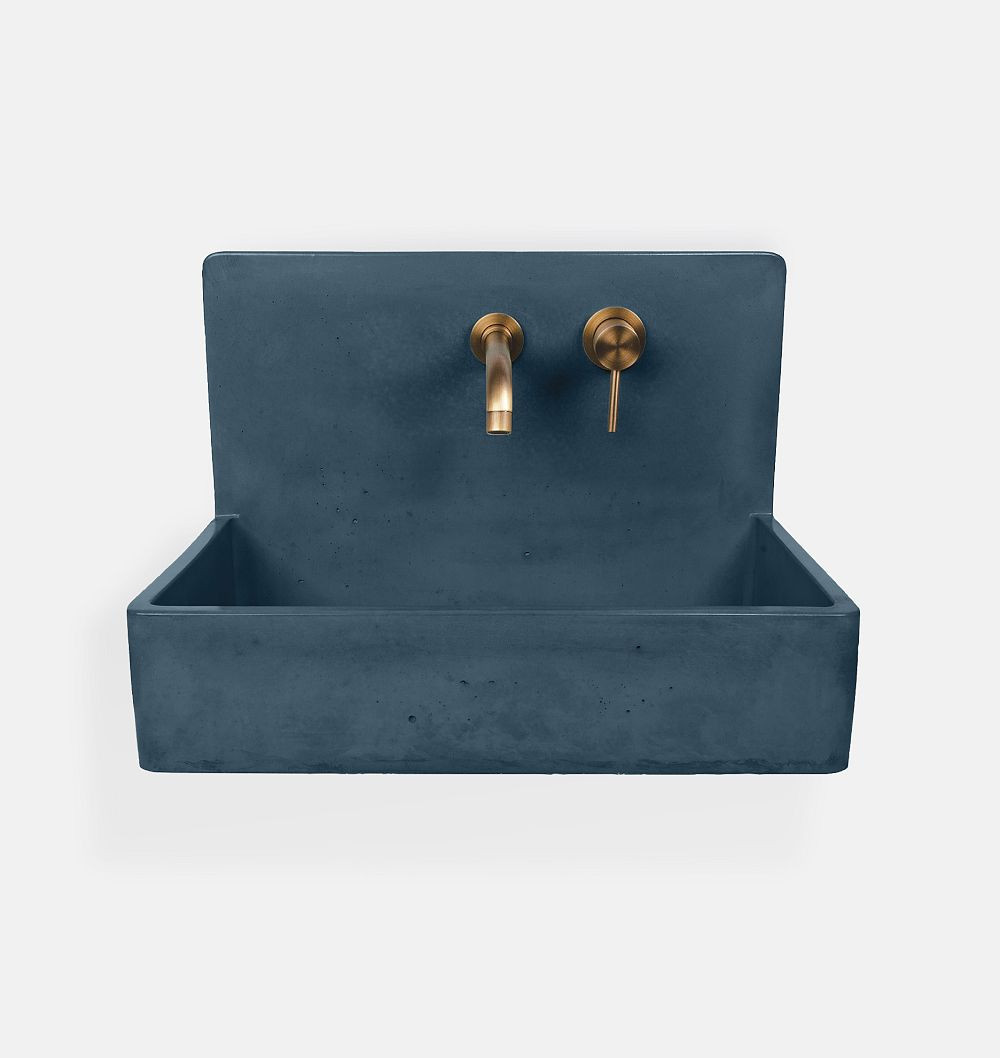 Edy 24"" Bucket Sink - ADA - Dark Blue - Two Drillings | Rejuvenation