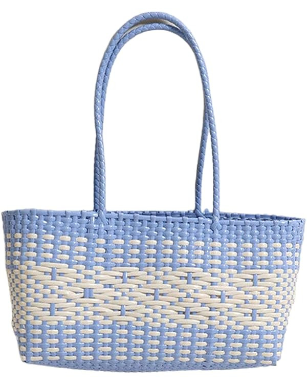 Summer Beach Tote Bag Woven Handbags for Women Handmade Shoulder Purse Pool Shopping Picnic bag V... | Amazon (US)