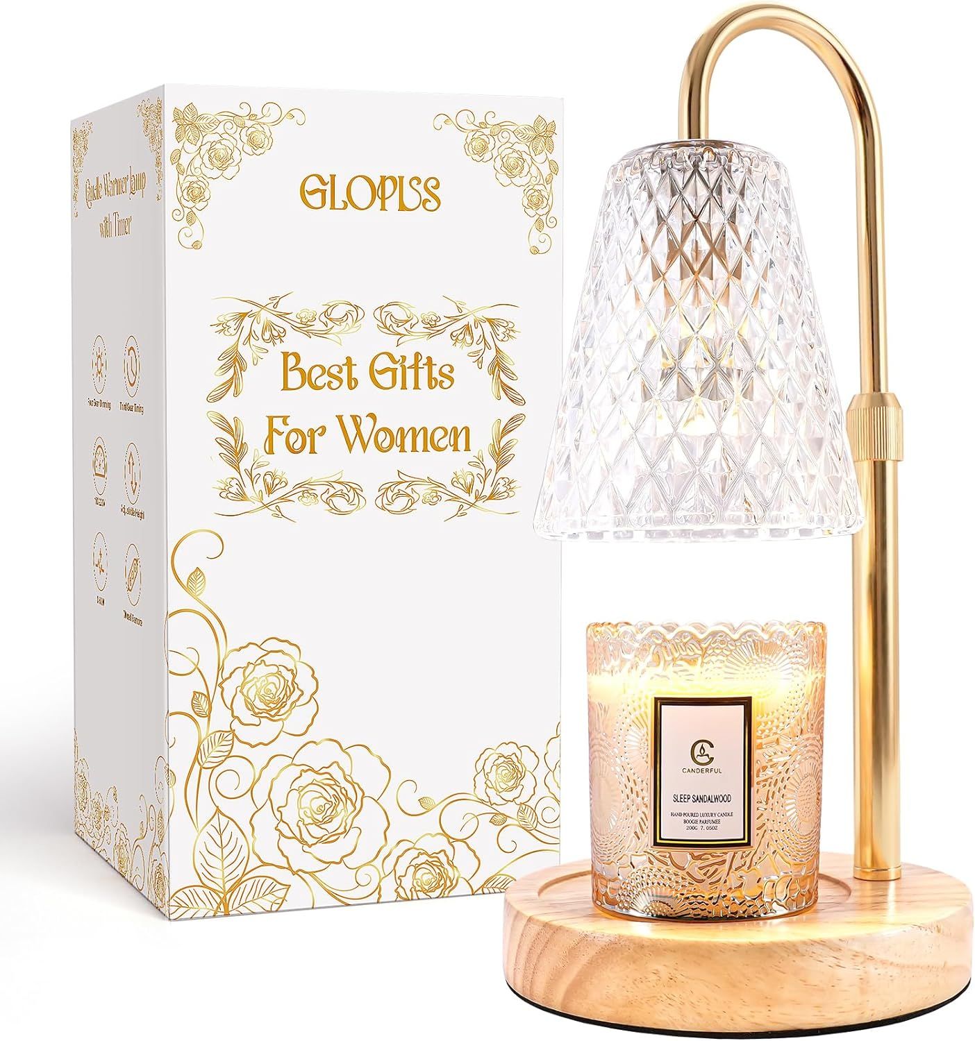 Gifts for Women, Candle Warmer Lamp with Timer And Dimmer, Mom Gifts for Christmas Stocking Stuff... | Amazon (US)
