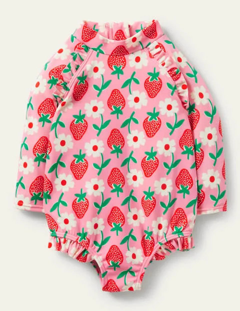 Long Sleeve Frilly Swimsuit | Boden (US)