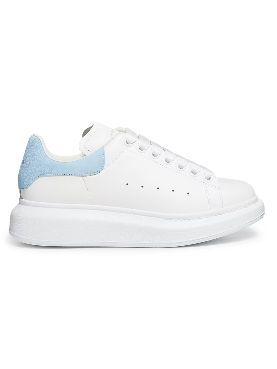 Women's Oversized Embossed Logo Colorblocked Suede Sneakers | Saks Fifth Avenue