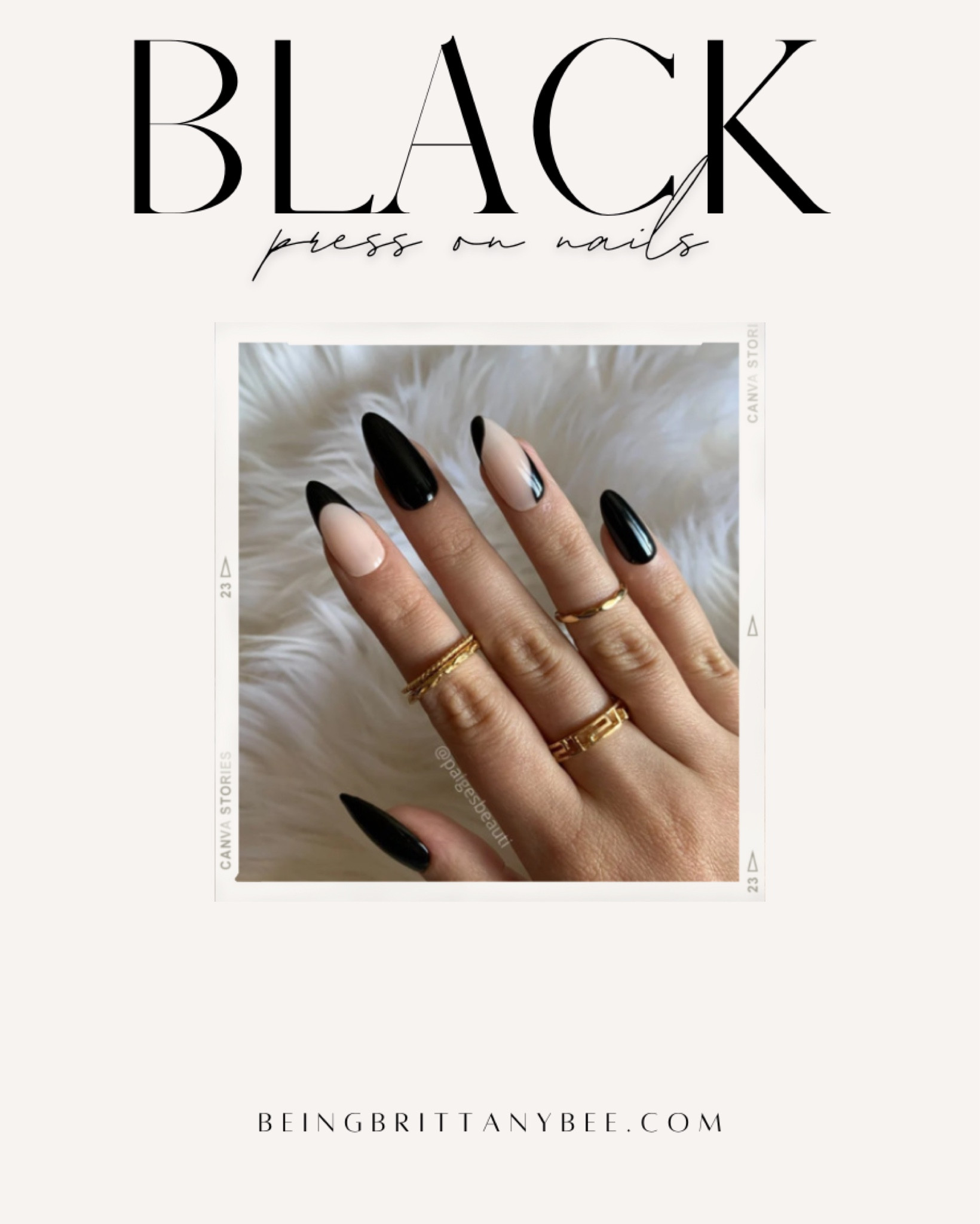 Press on nails, black nails
#BeingBrittanyBee

#LTKunder50 #LTKbeauty