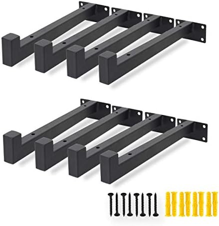AddGrace Shelf Brackets 8 Pack Heavy Duty Floating Shelf Brackets Rustic Industrial Shelf Support... | Amazon (US)