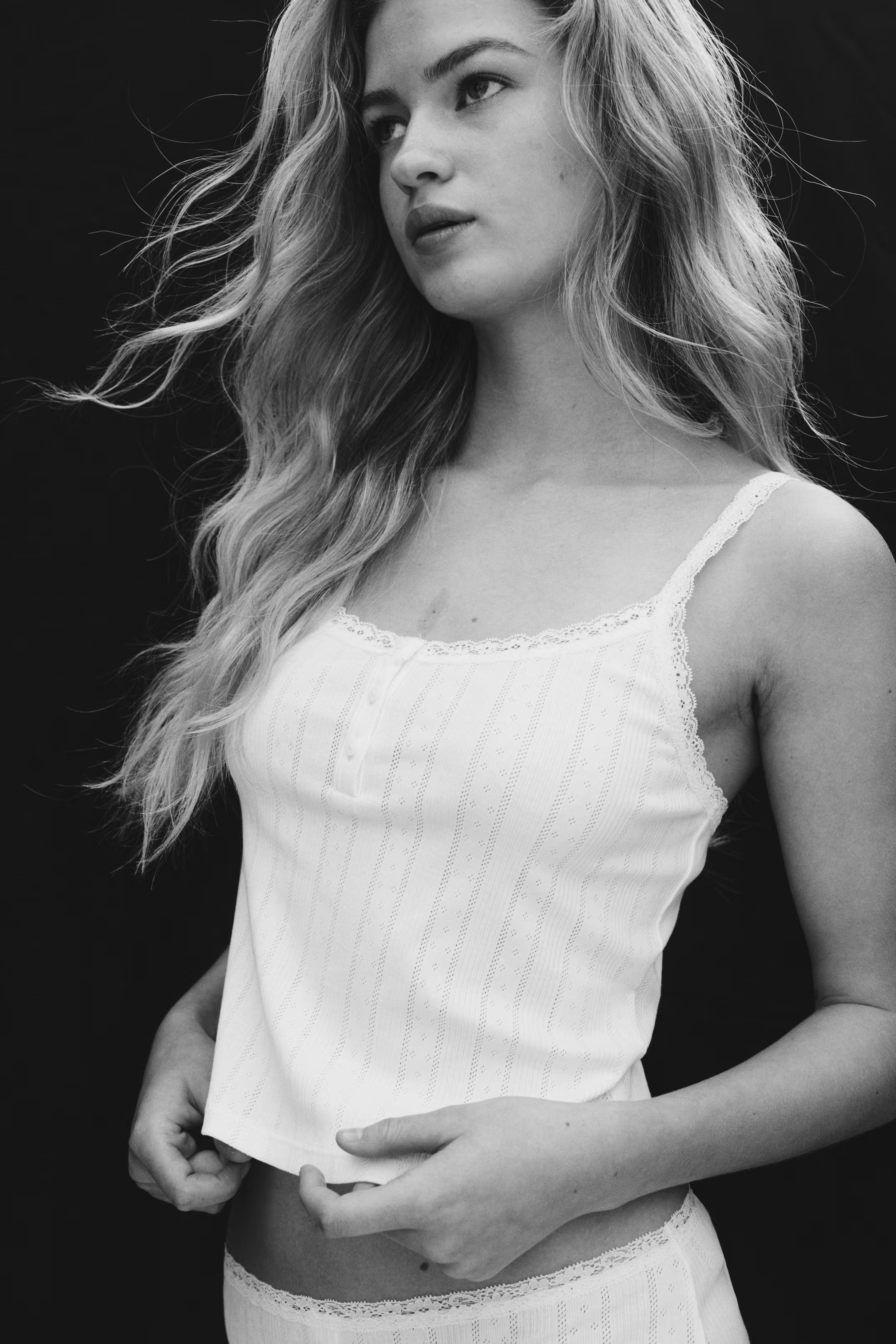 Cotton pointelle strappy top | H&M (UK, MY, IN, SG, PH, TW, HK)