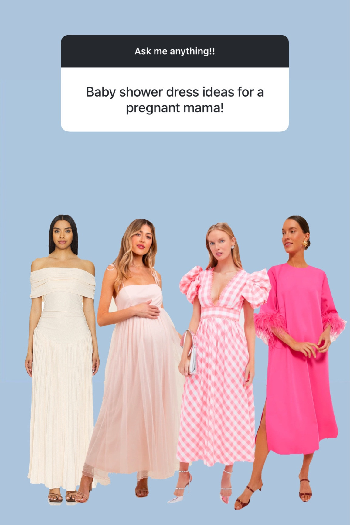 Baby shower dress ideas for mama to be! Baby girl dress ideas!

Brands: Tuckernuck and Pink Blush Maternity

#LTKBump #LTKBaby #LTKParties