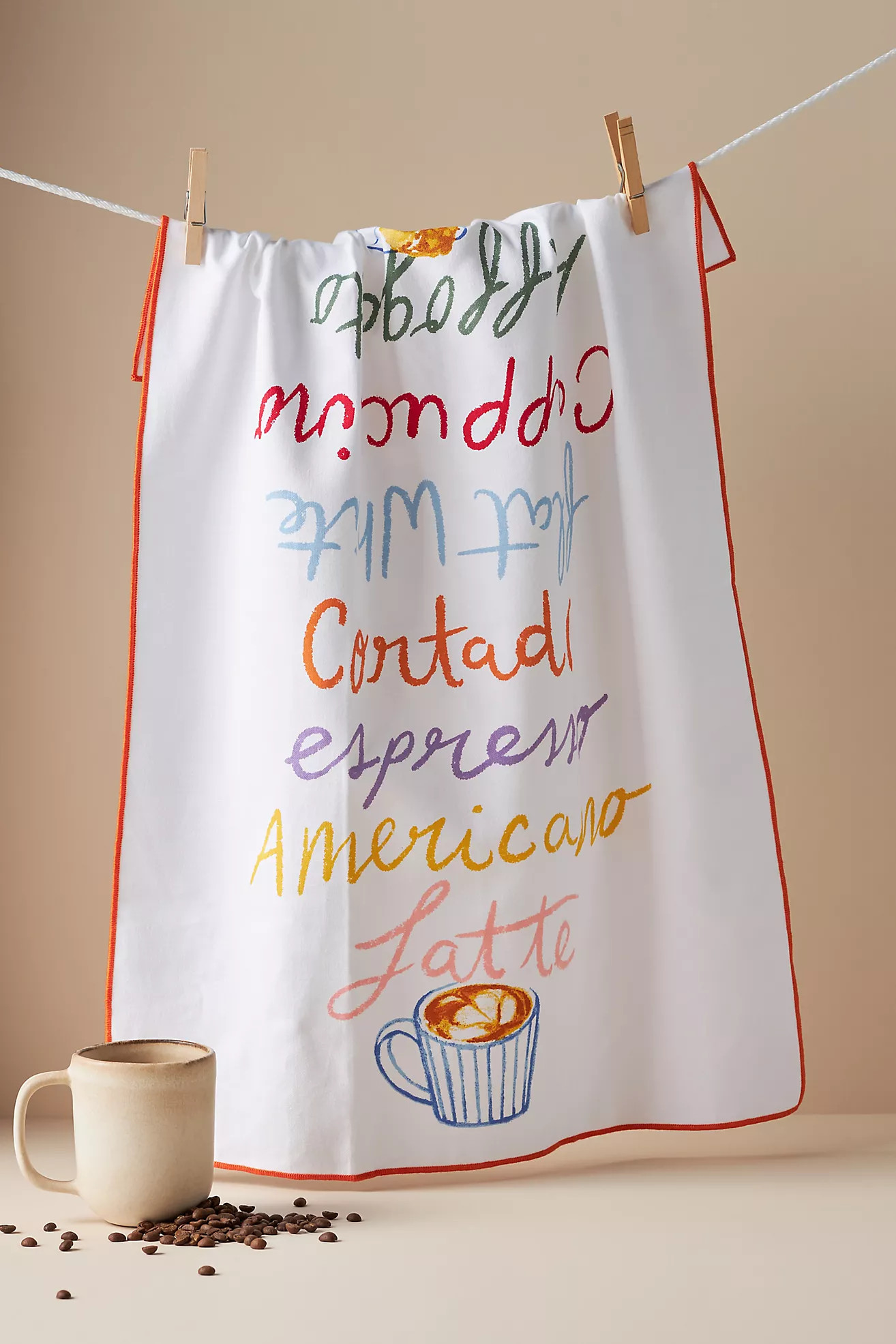 Coffee All Day Cotton Dish Towel | Anthropologie (US)