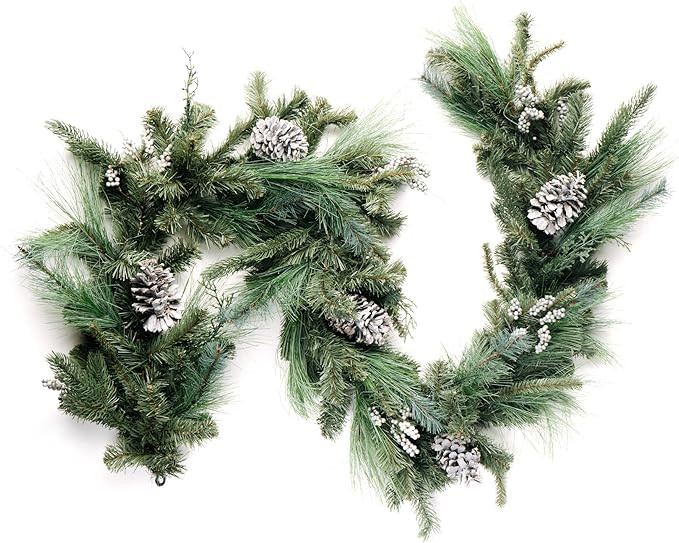 CraftMore Canterbury Estate Christmas Pine Garland and Grey Pine Cone 72" | Amazon (US)