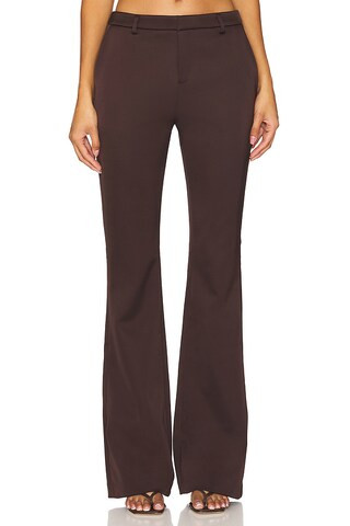 SER.O.YA Elvira Heavy Satin Flare Trouser in Ash Brown from Revolve.com | Revolve Clothing (Global)
