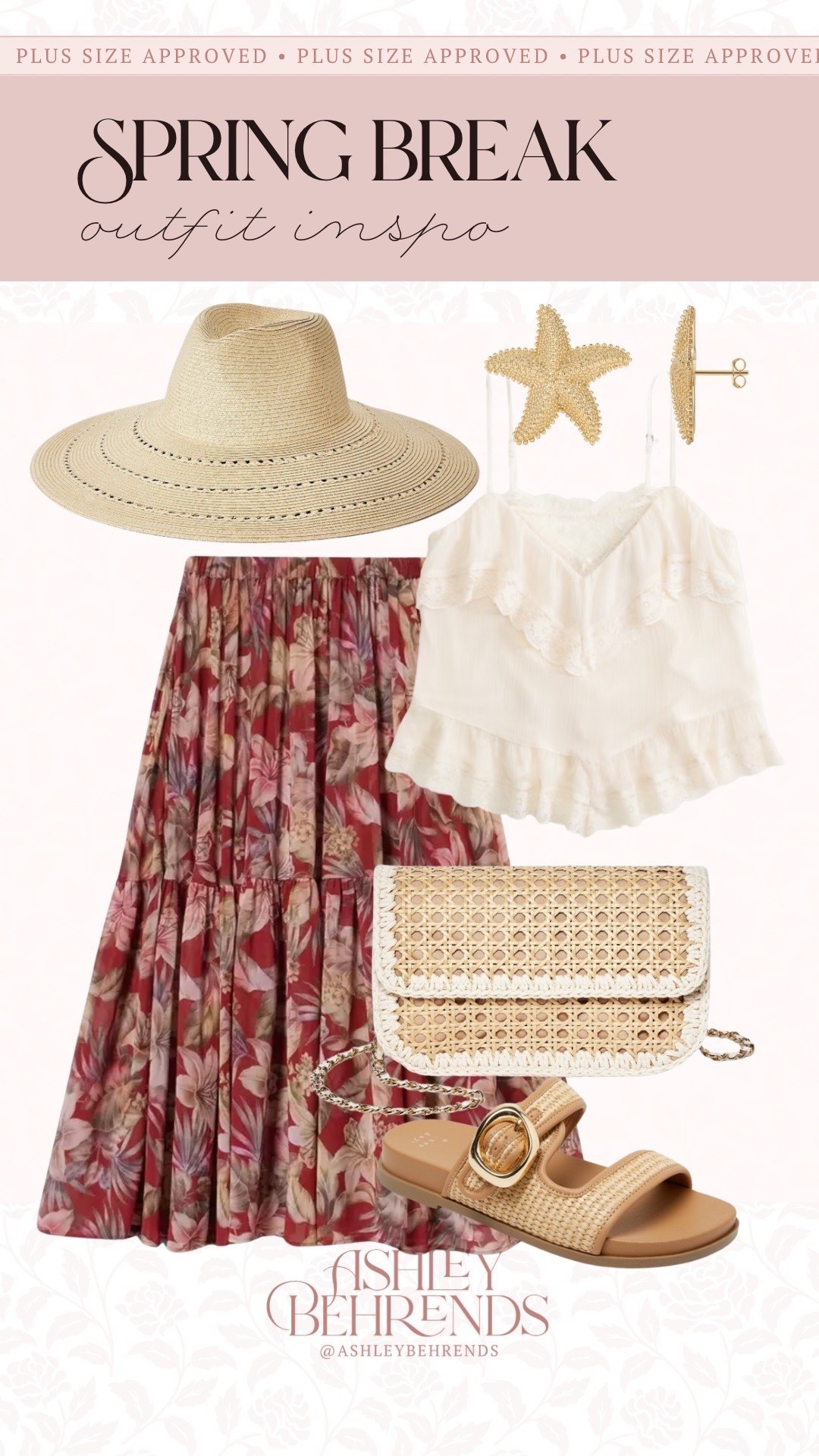 This Abercrombie flowy tank is absolutely perfect for a cute beach spring outfit inspo. It looks gorgeous with this Torrid skirt and Target accessories. These starfish earrings from Amazon tie the whole thing together for a plus size friendly spring break look that. 
Spring break outfit inspo, plus size beach outfit inspo 

#LTKPlusSize #LTKSeasonal #LTKTravel