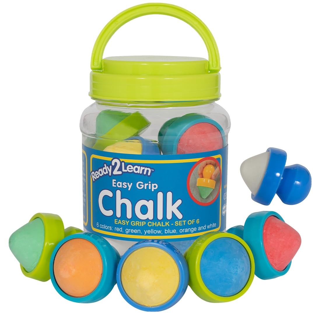READY 2 LEARN Easy Grip Chalk | 6 Colors | 18m+ | Non-Toxic Toddler Sidewalk Chalk | Easy to Hold... | Amazon (US)