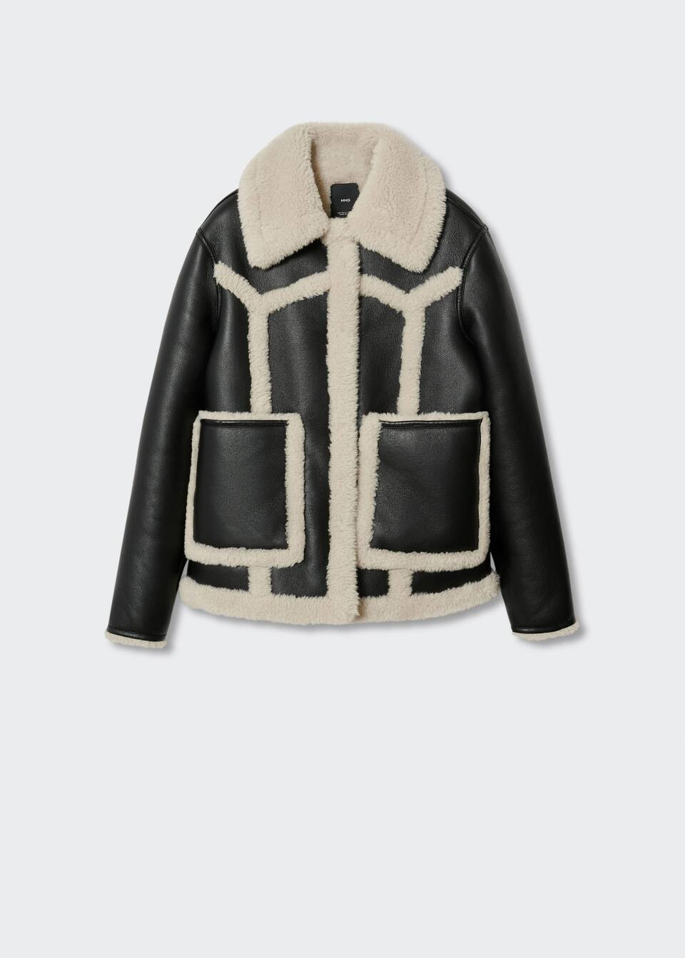 Double face fur effect coat -  Women | Mango USA | MANGO (US)