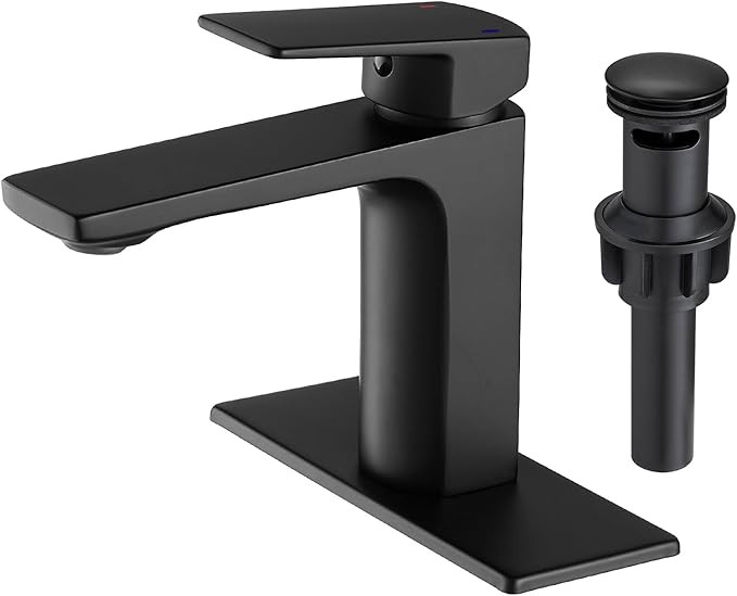 VOTON Black Bathroom Faucet Single Handle Bathroom Faucets for Sink 1 Hole Rv Lavatory Vanity Fau... | Amazon (US)