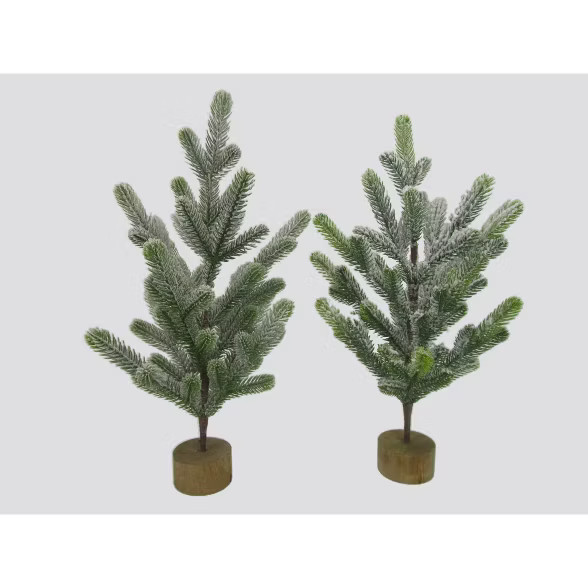 2pk Wood Base Trees Snowy - Bullseye's Playground™ | Target