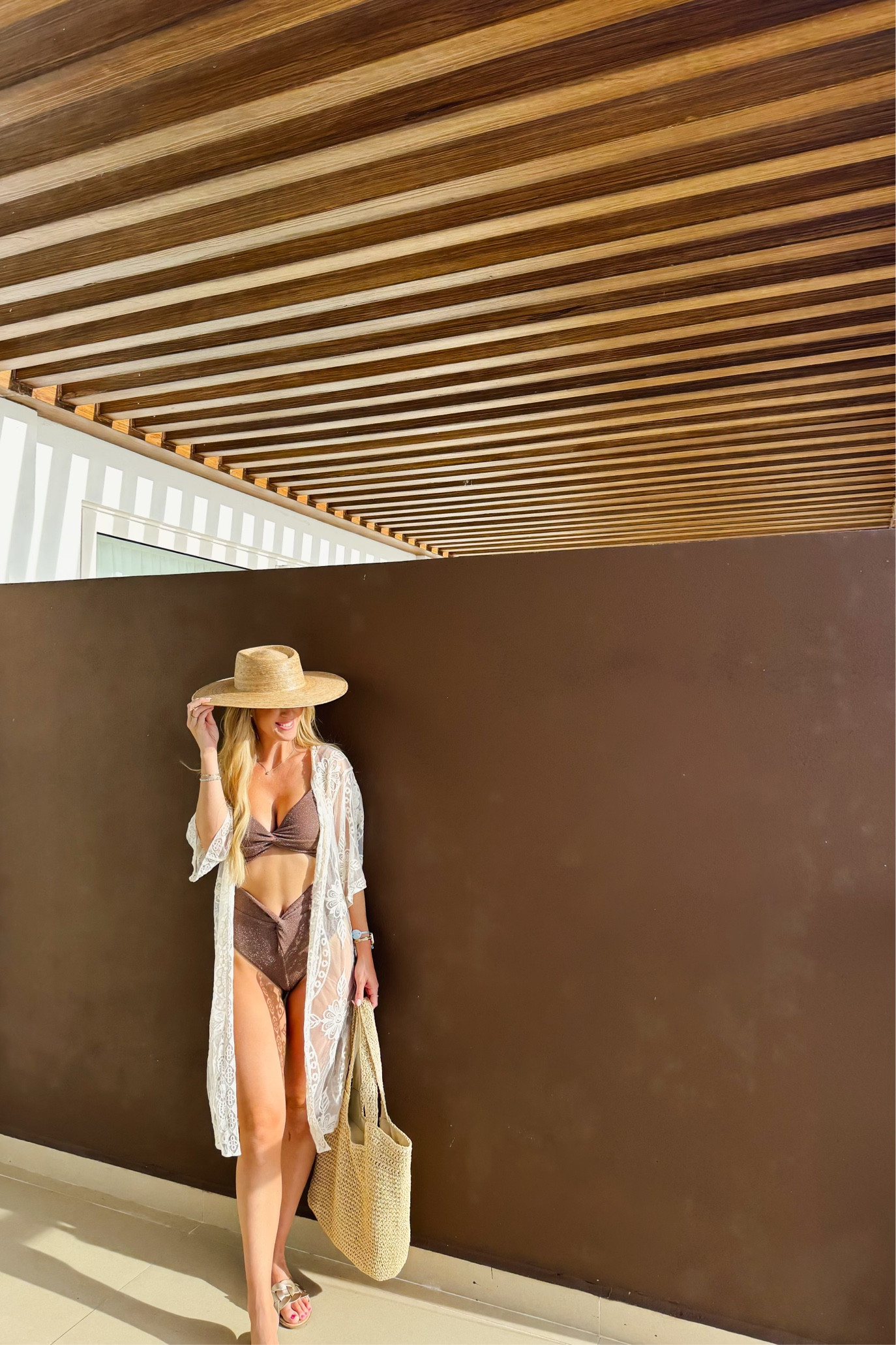 Soaking up the sunshine in this gorgeous swimsuit and coverup! 

Swim  Swimsuit  Cover up  Vacation  Vacation outfit  Sun hat  Neutral fashion  Bikini  Beach outfit  Beach style 

#LTKSeasonal #LTKswim #LTKstyletip