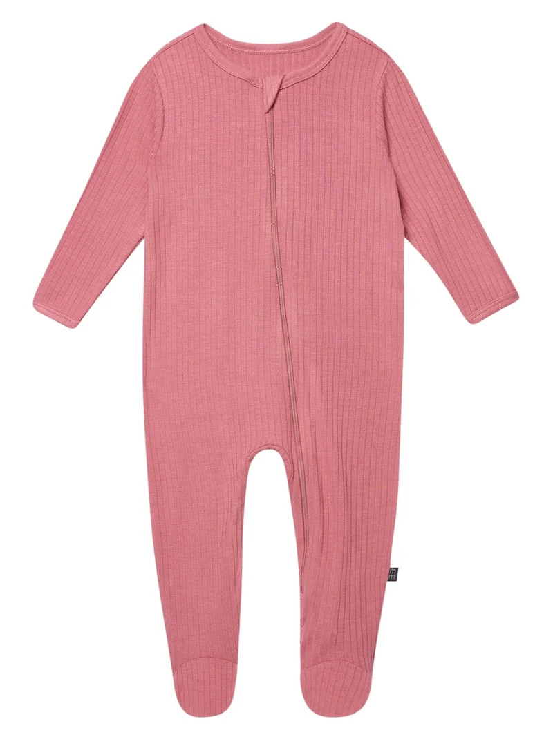 Modern Moments by Gerber Baby Neutral Super Soft Viscose Two-Way Zip Sleep 'N Play Footed Pajamas... | Walmart (US)